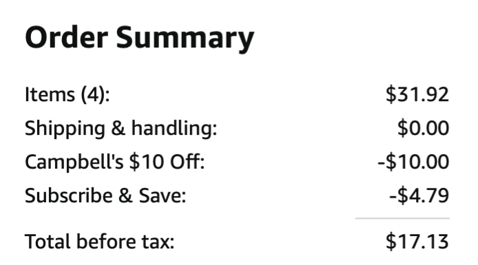 Gold Fish Crackers Amazon promo receipt
