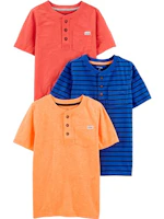 Baby Short-Sleeve Henley 3-Pack