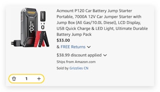 Acmount P120 Car Battery Jump Starter