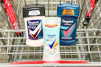 degree deodorants in a shopping cart