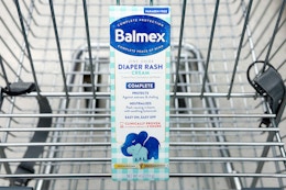 balmex diaper rash cream in a cart