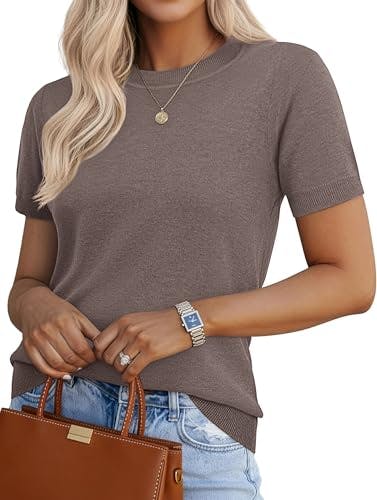 Women's Wool Blend Short Sleeve Sweater