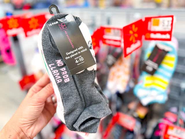 Women's 10-Pack Socks on Rollback, Only $3 at Walmart card image