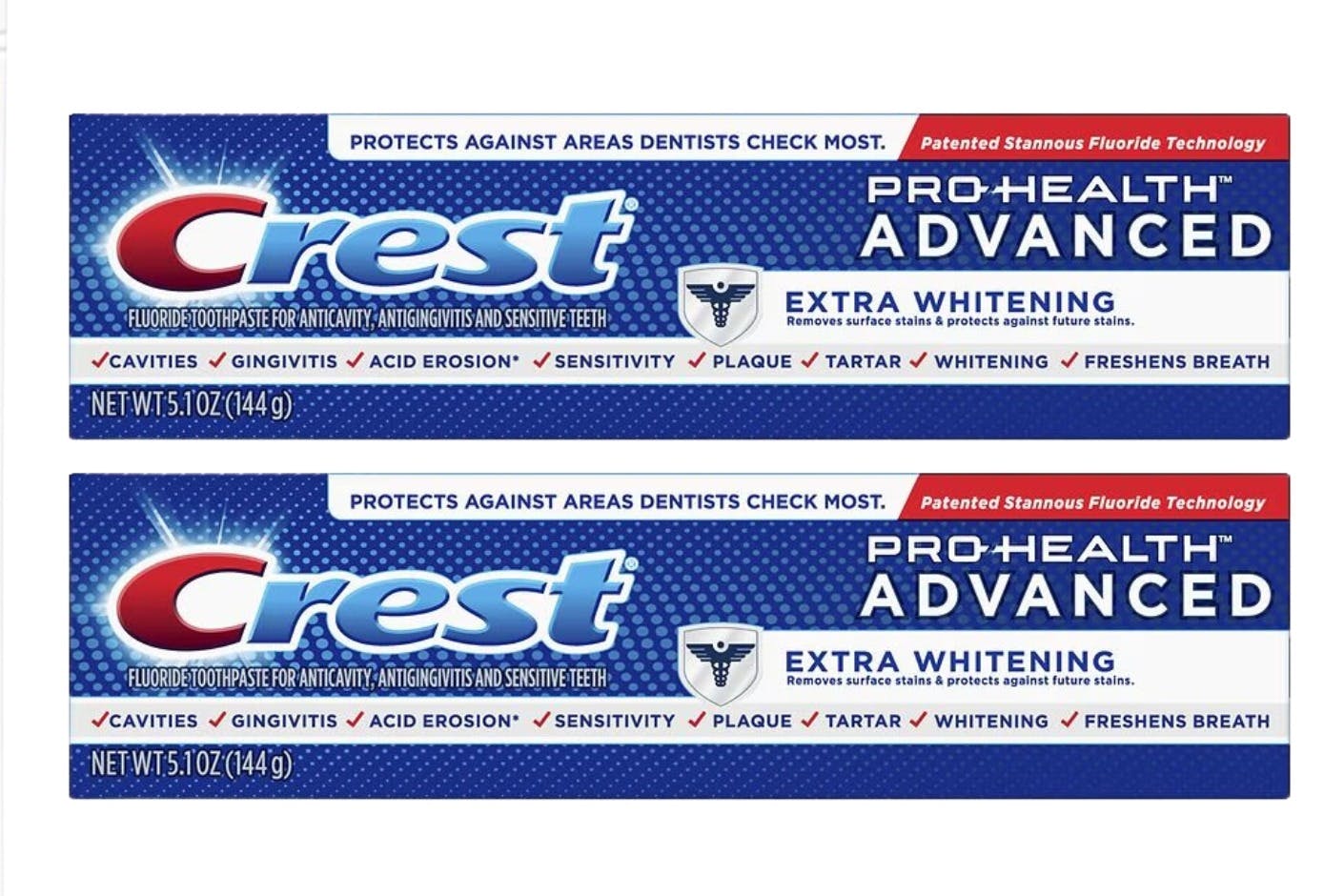 2 Crest Toothpastes