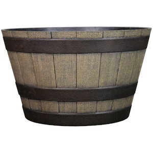 Plastic Barrel Planter