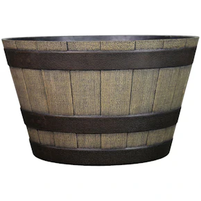 Plastic Barrel Planter