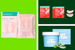 skincare masks in a collage 
