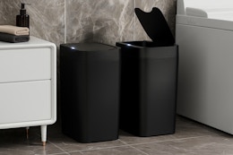 Touchless Motion Sensor Trash Can 2-Pack, Only $29.99 on Amazon card image