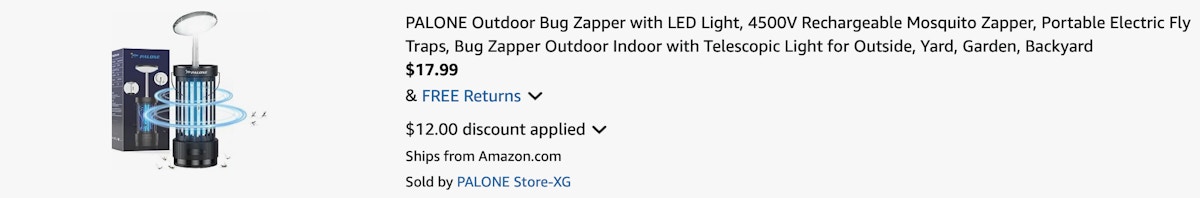 Amazon Outdoor Bug Zapper 2025 2