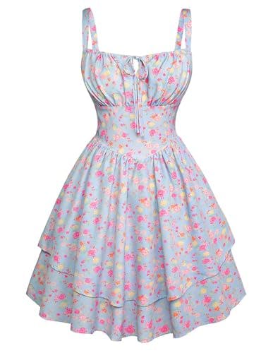 Women's Floral Mini Corset Dress