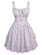 Women's Floral Mini Corset Dress