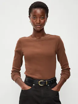 Old Navy Adult Snug Ribbed Long-Sleeve Tee