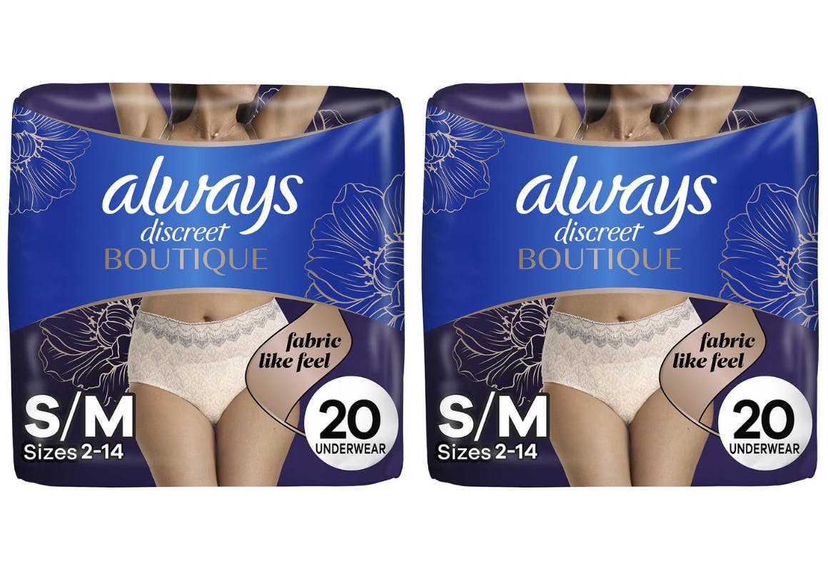 2 Always Discreet Boutique Packs