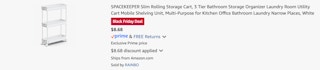 Amazon Slim Rolling Storage Cart 2025 2