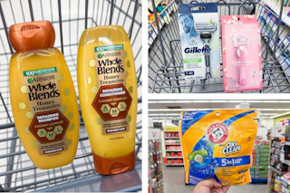 walgreens garnier, gillette, arm and hammer 3-photo collage