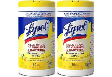 Lysol Disinfectant Wipes 2-Pack