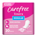 2 Carefree Panty Liner Packs