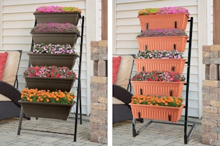 2 Lifestyle images of vertical planters at Lowe's
