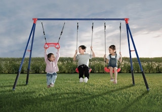 walmart metal swing set