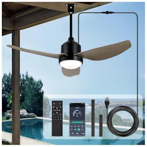 Outdoor Ceiling Fan with Light