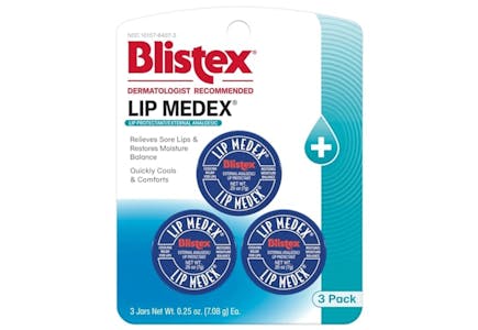 2 Blistex Lip Medex Balm Packs