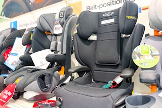 graco car seats sitting on a target shelf