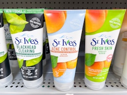 st ives face scrub on store shelf