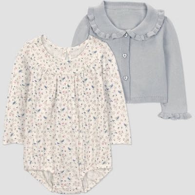 Kids' Floral Bubble Romper Set