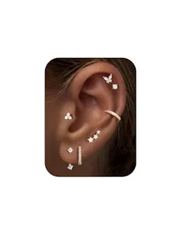 Flat Back Earrings Stack