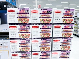 rubbermaid sets sitting on a display at target