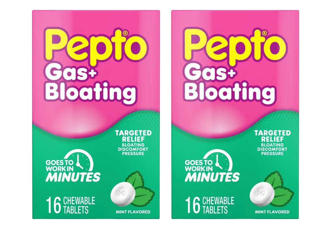 2 Pepto Gas + Bloating Chewables