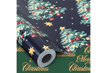 Reversible Christmas Wrapping Paper