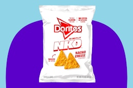 Stock image of a bag Doritos Simply NKD (Nacho Cheese) 