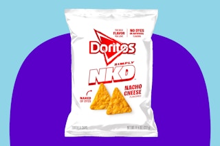 Stock image of a bag Doritos Simply NKD (Nacho Cheese) 