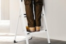 a man on a 2-step ladder
