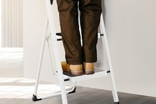 a man on a 2-step ladder