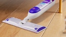 a power mop cleaning hardwood floors