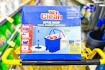 mr. clean spin mop in yellow shopping cart