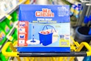mr. clean spin mop in yellow shopping cart