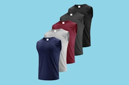 Men's Athletic Tanks 5-Pack, Now $27 at Walmart (Reg. $39) card image