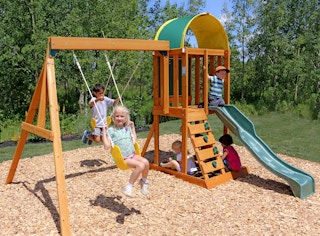 walmart kidkraft wooden swing set featured 101420 1602686563 1602686563