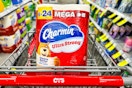 charmin toilet paper in a cart