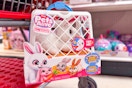 pets alive mama bunny baby surprise at sitting on a target cart