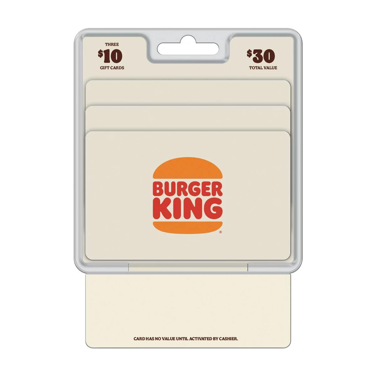 Burger King $10 Gift Card 3-Pack