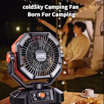 Camping Fan with LED Lantern