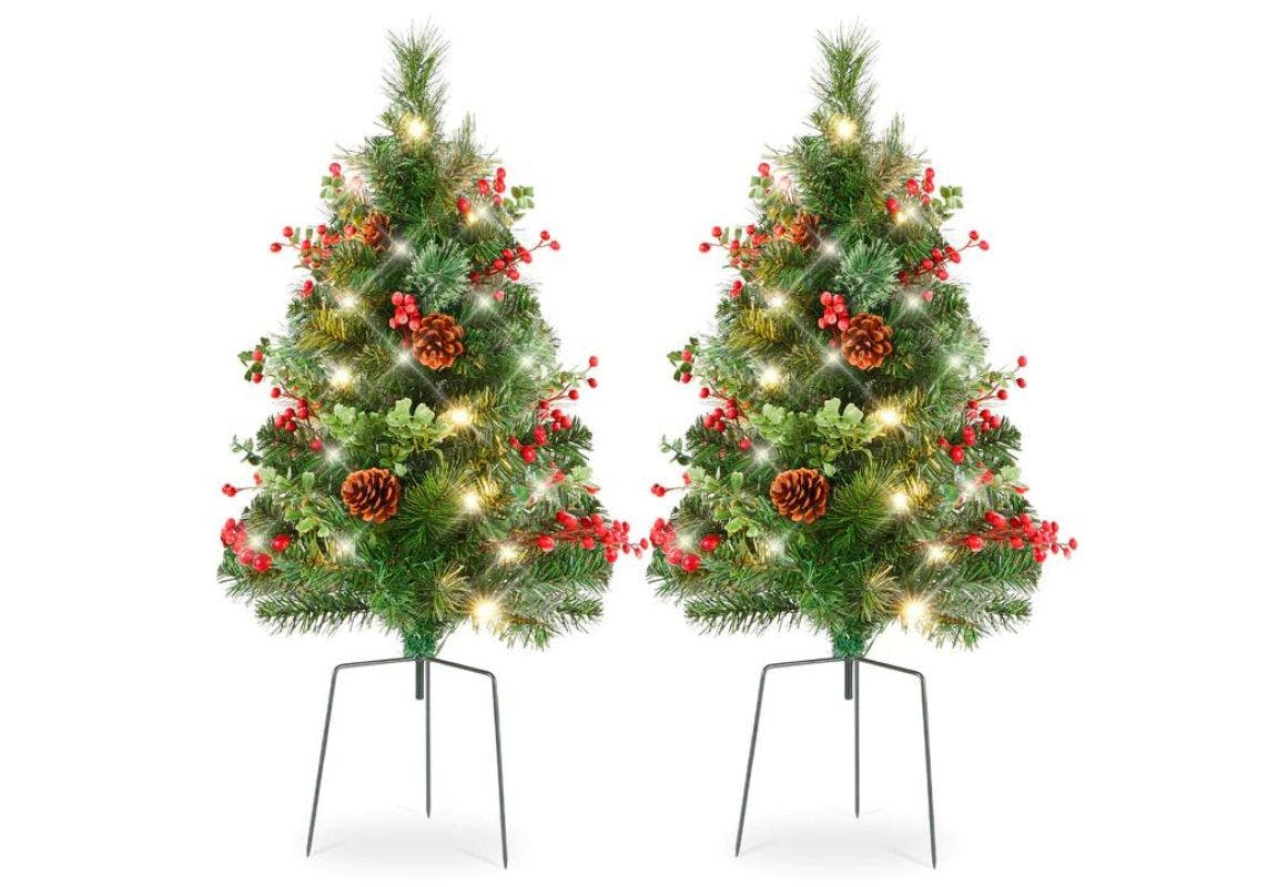 Pre-Lit Christmas Tree Set