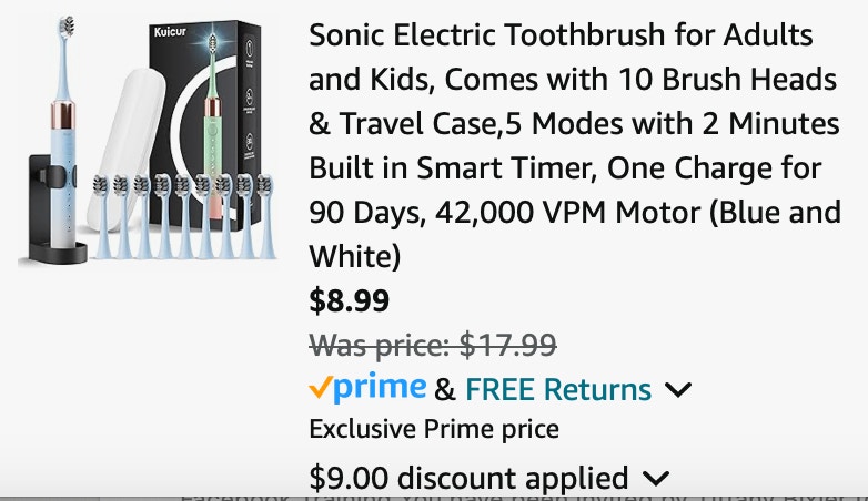 KUICUR Sonic Electric Toothbrush for Adults and Kids