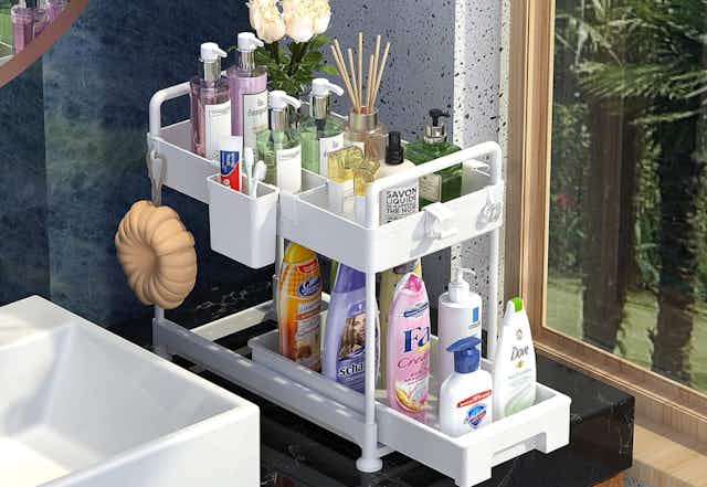 Under-Sink Organizer 2-Pack, Only $12.99 on Amazon card image