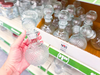 dollar tree crystal decanter 1