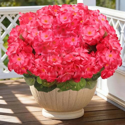 Artificial Geranium Flowers 6-Pack